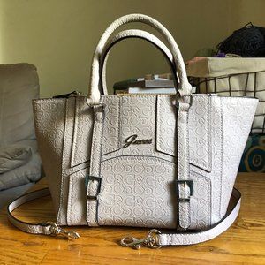 Guess Handbag Purse Crossbody grey purple